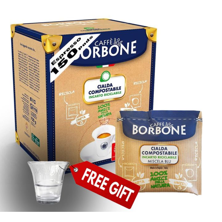 Kaffeepads Borbone Blu E.S.E Pads 150 Pads Freegift